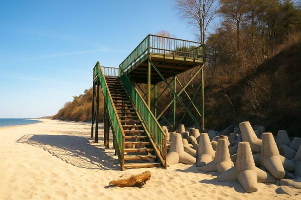 Łukęcin - atrakcje turystyczne, co warto zwiedzić? - platforma widokowa na plazy w lukecinie