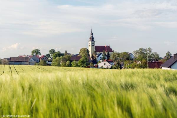 Biała - atrakcje turystyczne, co warto zwiedzić? - panorama miejscowosci biala w powiecie prudnickim
